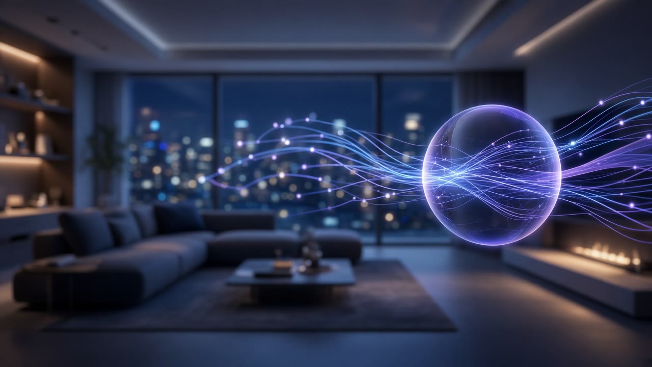 AI-powered smart home intelligence concept